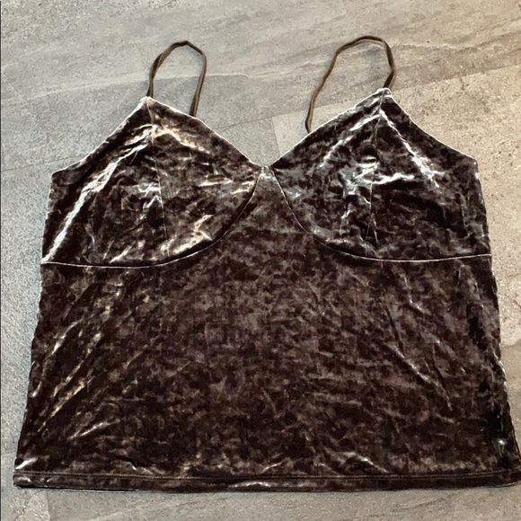 American Eagle Outfitters Tops - American Eagle velvet tank with spaghetti straps